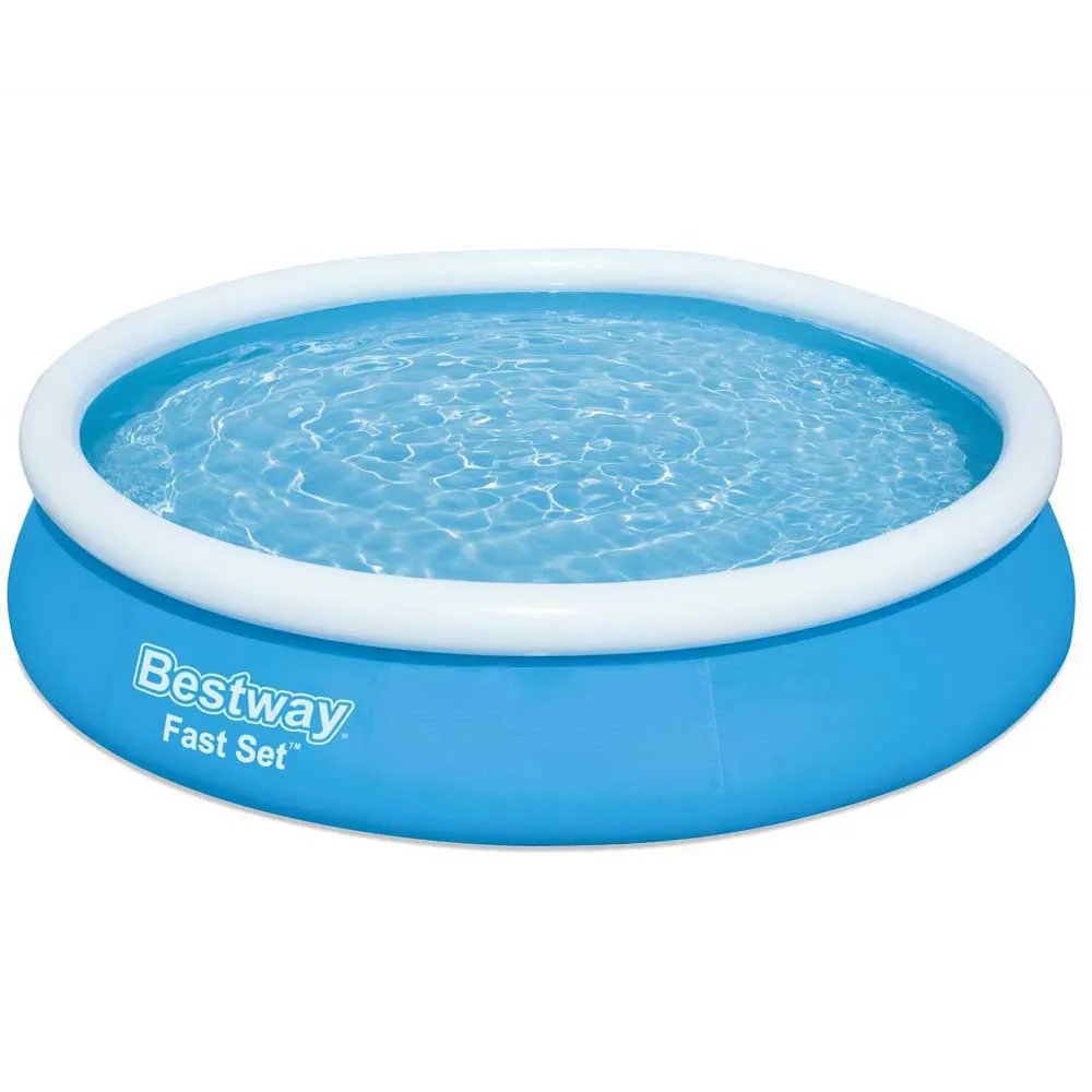 Bestway 57273 Fast Set Ø366x76cm Rund Uppblåsbar Pool unisex, Blue, 5377L