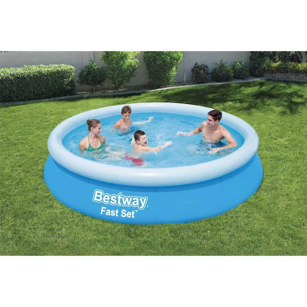 Bestway 57273 Fast Set Ø366x76cm Rund Uppblåsbar Pool unisex, Blue, 5377L