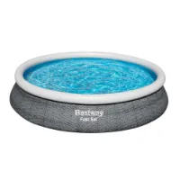 Bestway 57313 Fast Set Rattan Ø457x84cm Rund Uppblåsbar Pool unisex Bestway 57313 Fast Set Rattan Ø457x84cm Rund Uppblåsbar Pool unisex