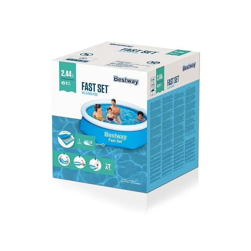 Bestway 57456 Rund Uppblåsbar Pool unisex, Blue / white, 305 x 66cm Bestway 57456 Rund Uppblåsbar Pool unisex, Blue / white, 305 x 66cm