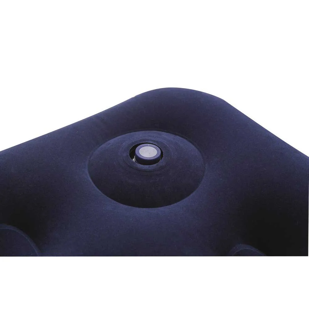 Bestway 67224 Twin Easy Inflate Flocked 188x99x28 Cm Enkel Luftmadrass Med Inbyggd Pump, Navy, 188 x 99 x 28cm
