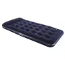 Bestway 67224 Twin Easy Inflate Flocked 188x99x28 Cm Enkel Luftmadrass Med Inbyggd Pump, Navy, 188 x 99 x 28cm