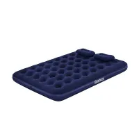 Bestway 67374 Queen Easy Inflate Flocked Airbed 203x152x22 Cm Dubbel Luftmadrass Med Inbyggd Pump