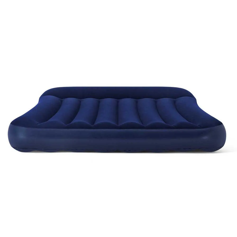 Bestway 67681 Double 191x137x30 Cm Enkel Luftmadrass Med Inbyggd Pump, Navy, 191 x 137 x 30cm