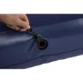 Bestway 67681 Double 191x137x30 Cm Enkel Luftmadrass Med Inbyggd Pump, Navy, 191 x 137 x 30cm