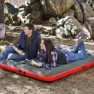 Bestway 67703 Double Roll & Relax 203x183x22 Cm Dubbel Luftmadrass Med Inbyggd Pump, Multicolour, 203 x 183 x 22cm