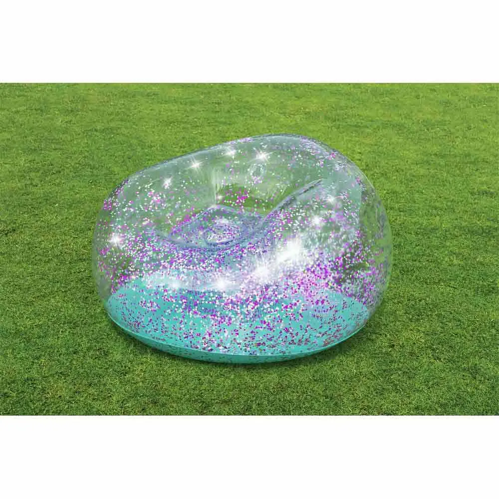 Bestway 75115 Glitter Dream 114x112x66 Cm Junior Luftstol unisex, Multicolour, 114 x 112 x 66cm