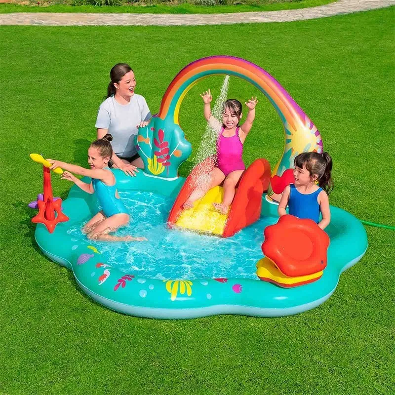 Bestway 91097 Disney Princess Little Mermaid 221x193x117 Cm Vattenlekcenter unisex, Multicolour, 221 x 193 x 117cm
