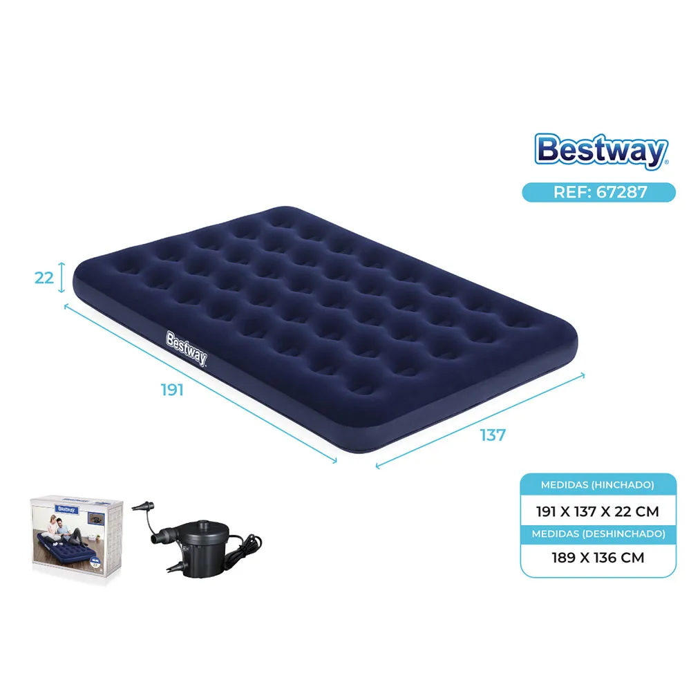 Bestway Aeroluxe 191x137x22cm Luftmadrass
