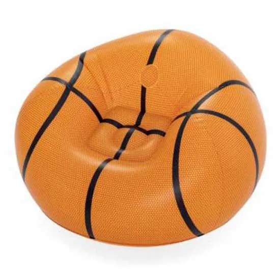 Bestway Basketball Air Inflatable Sofa Uppblåsbar Soffa, Orange / black, +6Y