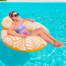 Bestway Confort Deluxe Flytande Stol unisex, Orange / white, 118 x 117cm