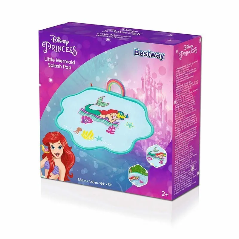 Bestway Disney Lilla Sjöjungfru Vattenmatta Med Sprinkler unisex, Blue / multicolor, 163 x 145cm
