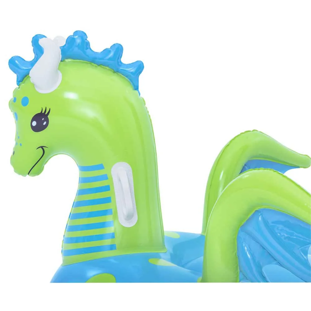 Bestway Dragon Luftmadrass För Pool unisex, Green / blue, 134 x 142cm