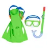 Bestway Dykset Med Cyklop Snorkel Och Fenor Junior 2 Sorterade Färger, Multicolor, 7-14Y