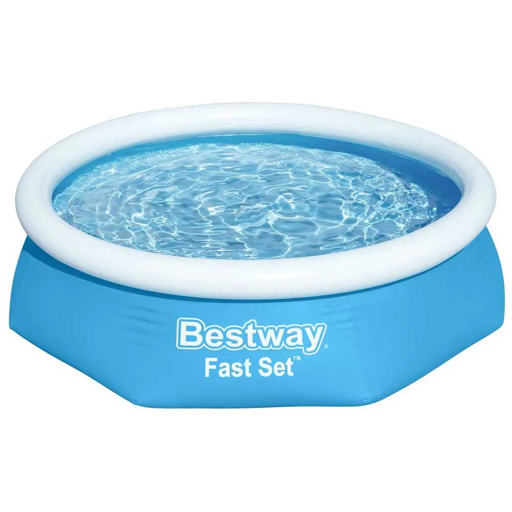 Bestway Fast Set 244x61 Cm Rund Uppblåsbar Pool unisex, Blue / white, 1880L