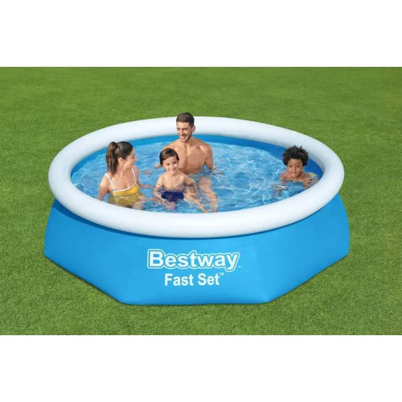 Bestway Fast Set Ø 244x61 Cm Rund Uppblåsbar Pool unisex, Blue, 1880L