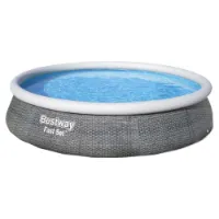 Bestway Fast Set Rattan 396x84 Cm Rund Uppblåsbar Pool unisex Bestway Fast Set Rattan 396x84 Cm Rund Uppblåsbar Pool unisex