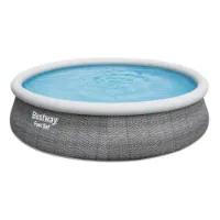 Bestway Fast Set Rattan 457x107 Cm Rund Uppblåsbar Pool unisex Bestway Fast Set Rattan 457x107 Cm Rund Uppblåsbar Pool unisex
