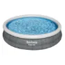 Bestway Fast Set Rattan Ø 366x76 Cm Rund Uppblåsbar Pool unisex, Grey / blue, 5377L