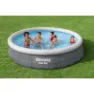 Bestway Fast Set Rattan Ø 366x76 Cm Rund Uppblåsbar Pool unisex, Grey / blue, 5377L