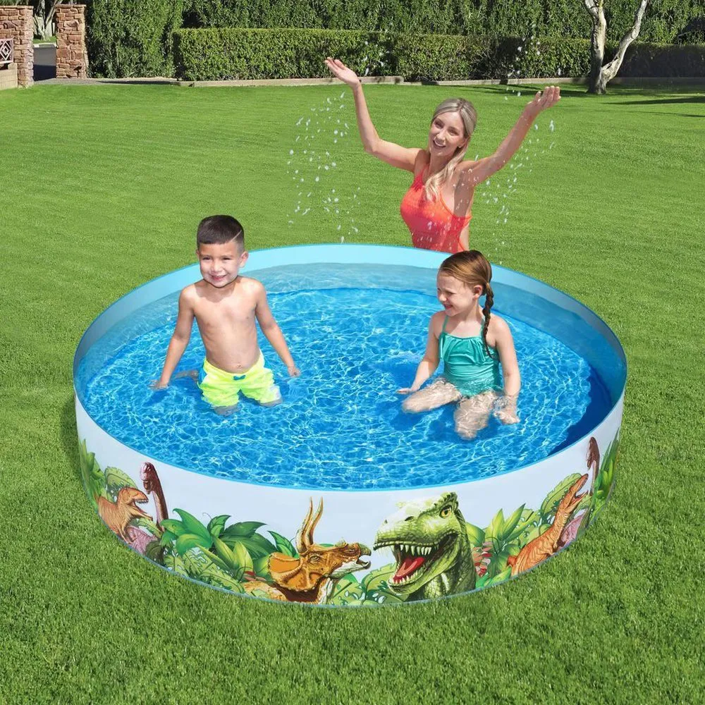 Bestway Fill N Fun Dinosaur Rund Pool unisex, Blue, 183 x 38cm Bestway Fill N Fun Dinosaur Rund Pool unisex, Blue, 183 x 38cm