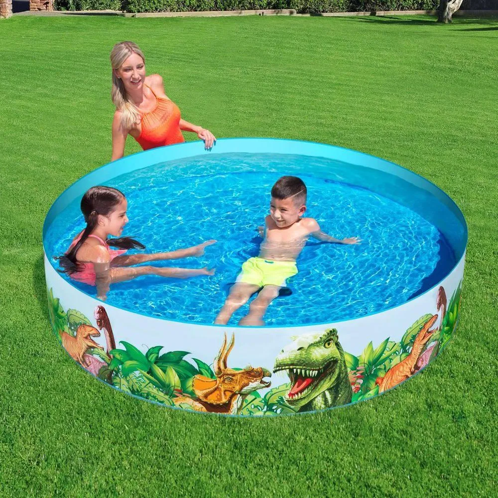 Bestway Fill N Fun Dinosaur Rund Pool unisex, Blue, 183 x 38cm Bestway Fill N Fun Dinosaur Rund Pool unisex, Blue, 183 x 38cm