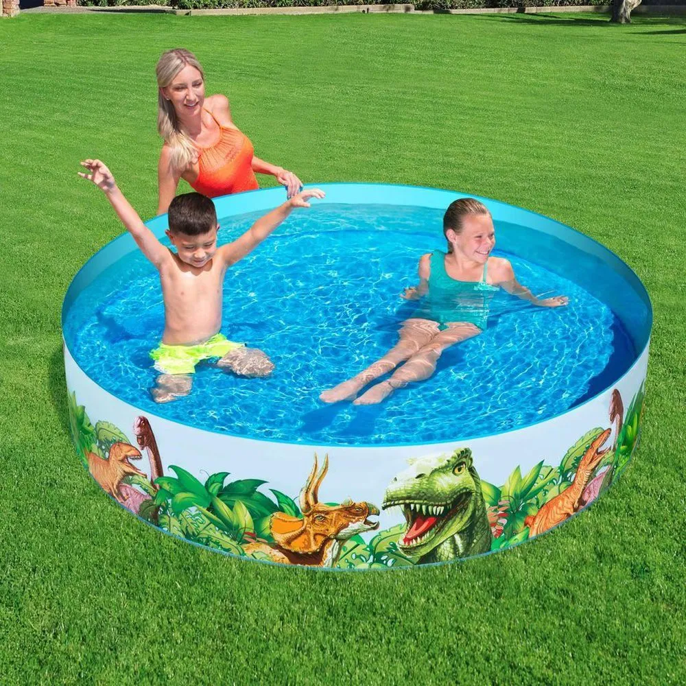 Bestway Fill N Fun Dinosaur Rund Pool unisex, Blue, 183 x 38cm Bestway Fill N Fun Dinosaur Rund Pool unisex, Blue, 183 x 38cm