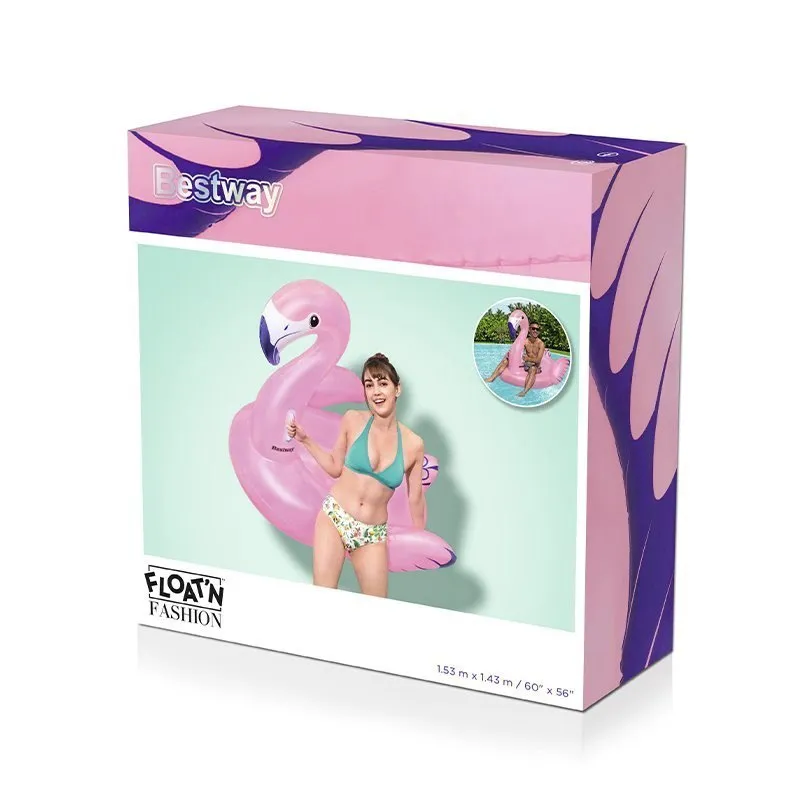 Bestway Flamingo Luftmadrass För Pool unisex, Pink, 153 x 143cm Bestway Flamingo Luftmadrass För Pool unisex, Pink, 153 x 143cm