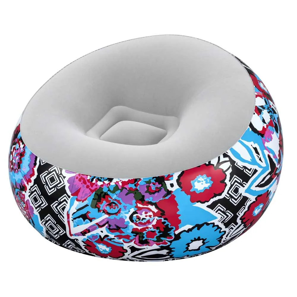 Bestway Floral Air Uppblåsbar Soffa, Multicolour, 112 x 112 x 66cm Bestway Floral Air Uppblåsbar Soffa, Multicolour, 112 x 112 x 66cm