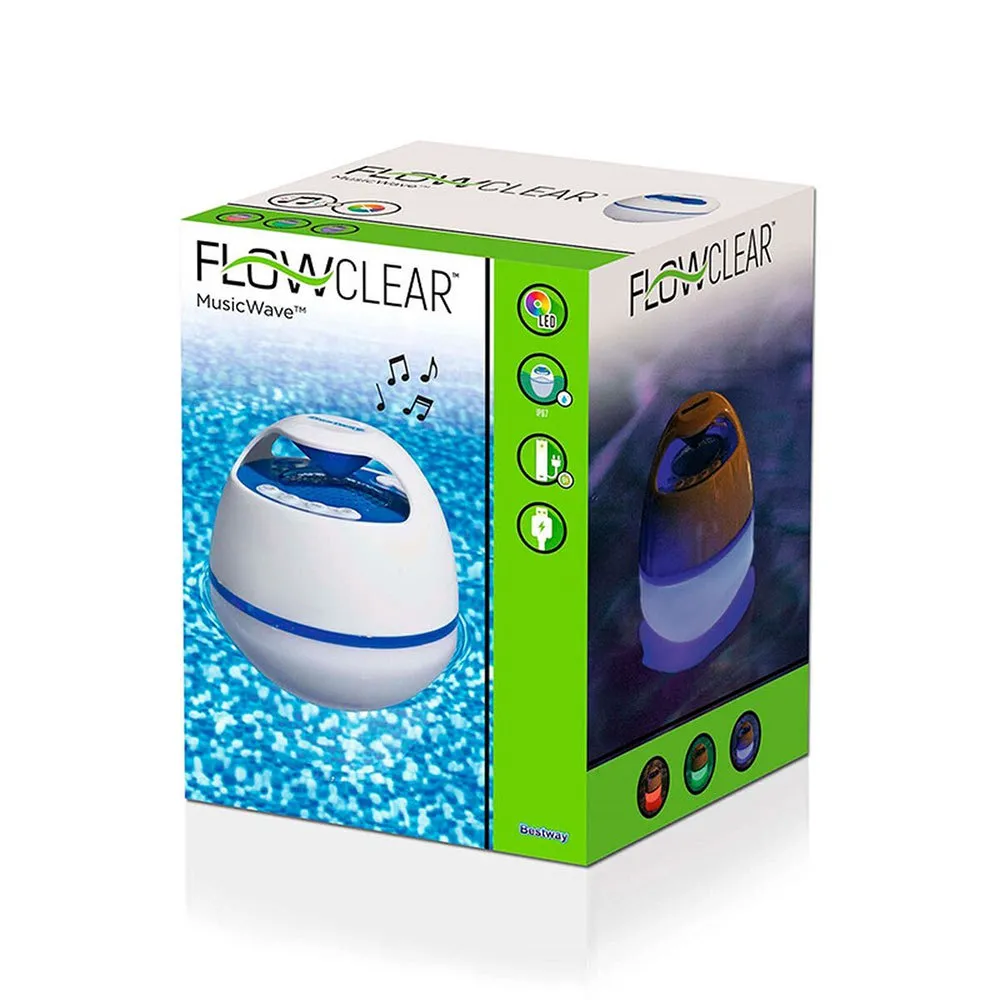 Bestway Flowclear Musicwave Flytande Högtalare unisex, White, One Size