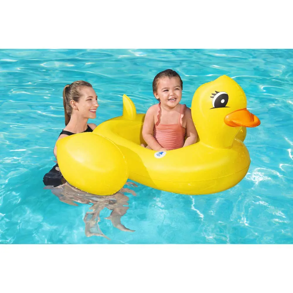 Bestway Funspeakers Duck Barns Uppblåsbara Båt unisex, Yellow, 102 x 99cm
