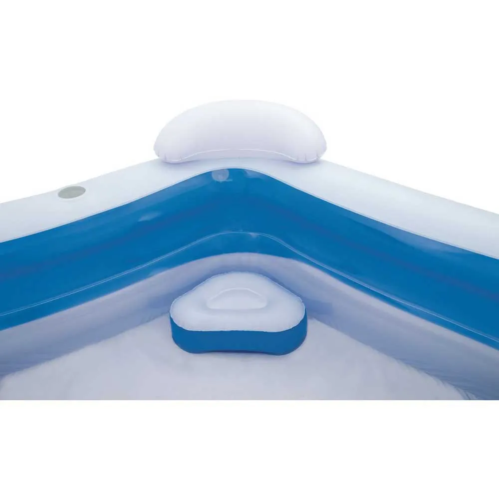 Bestway Fyrkantig Uppblåsbar Pool För Familjen 213x207x69 Cm unisex, Blue / white, 575L