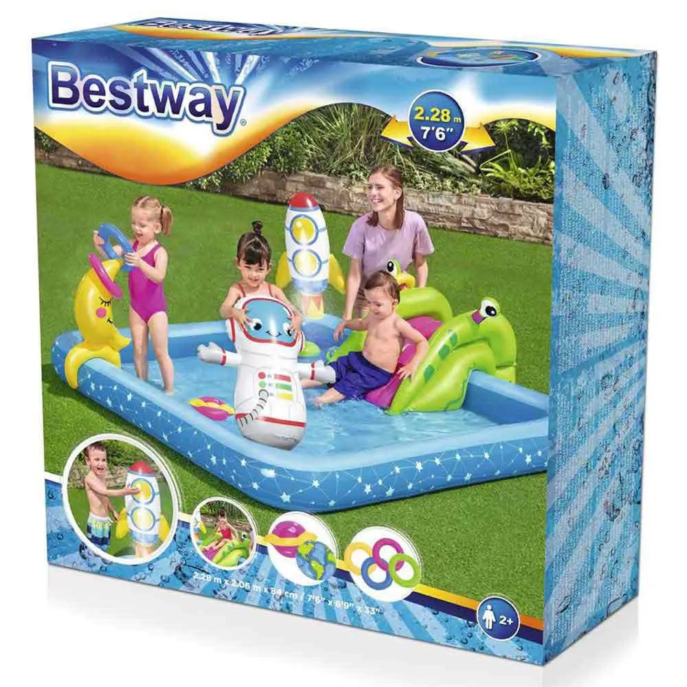 Bestway Fyrkantig Uppblåsbar Pool unisex, Multicolour, 308L