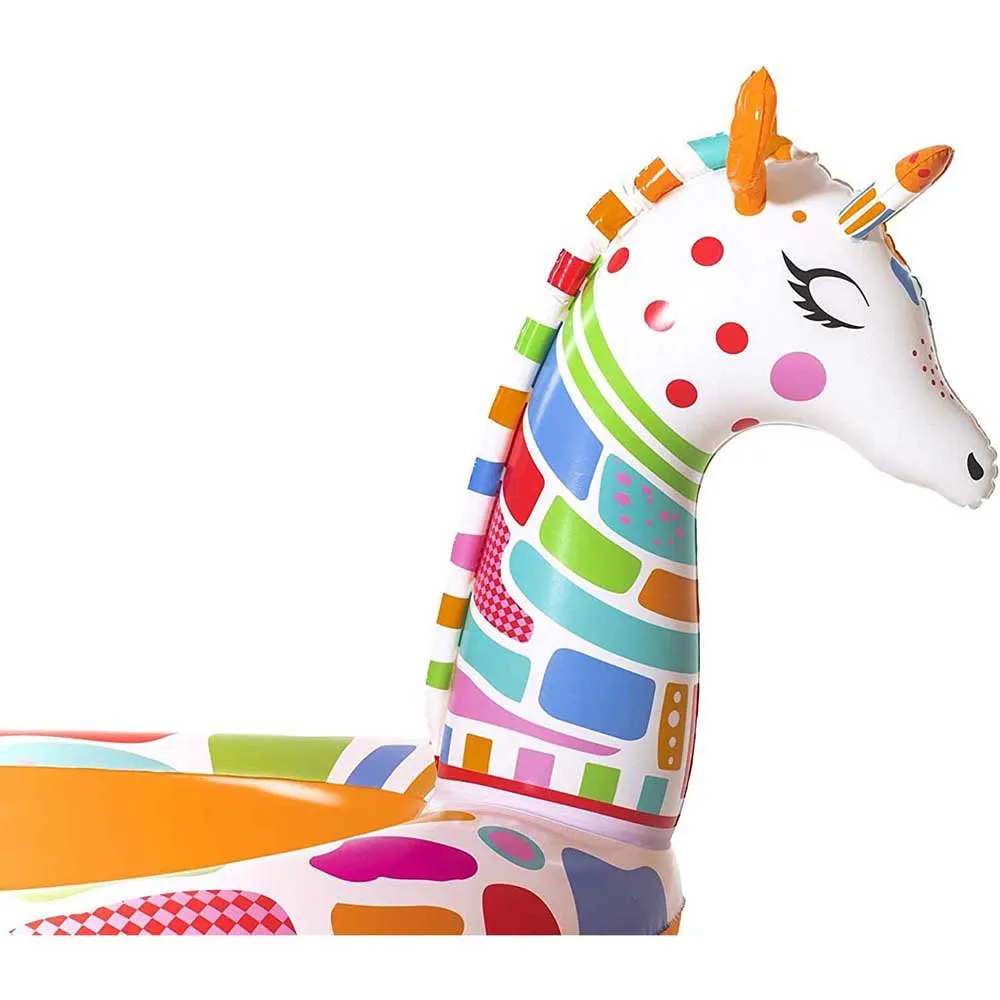 Bestway Goovy Giraffe Sprayer 266x157x127 Cm Oval Uppblåsbar Pool unisex, Orange / white, 220L Bestway Goovy Giraffe Sprayer 266x157x127 Cm Oval Uppblåsbar Pool unisex, Orange / white, 220L
