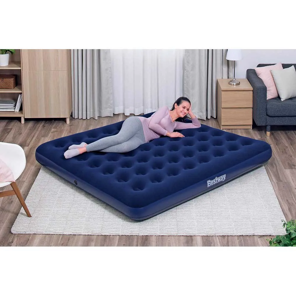 Bestway Horizon 203x183x22 Cm Dubbel Luftmadrass, Blue, 203 x 183 x 22cm