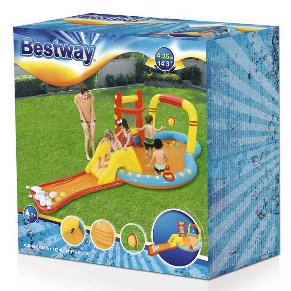Bestway Lil´champ 435x213x117 Cm Oval Uppblåsbar Pool unisex, Red / orange / yellow, 314L