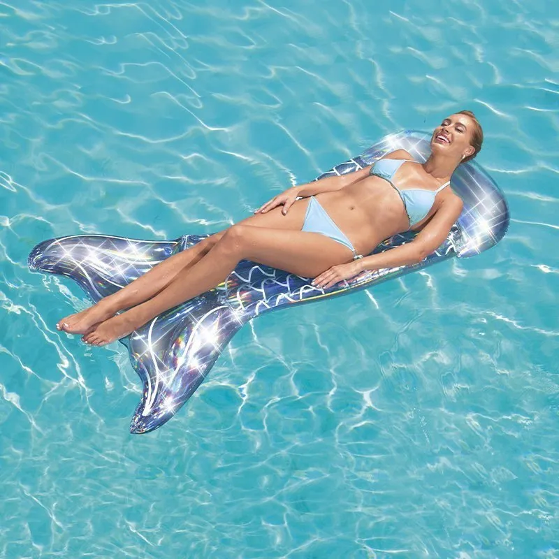 Bestway Mermaid Tail Luftmadrass För Pool unisex, Blue / multicolor, 193 x 101cm