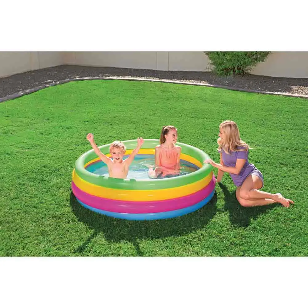 Bestway Ø157x46 Cm Rund Uppblåsbar Pool unisex, Multicolor, 522L Bestway Ø157x46 Cm Rund Uppblåsbar Pool unisex, Multicolor, 522L