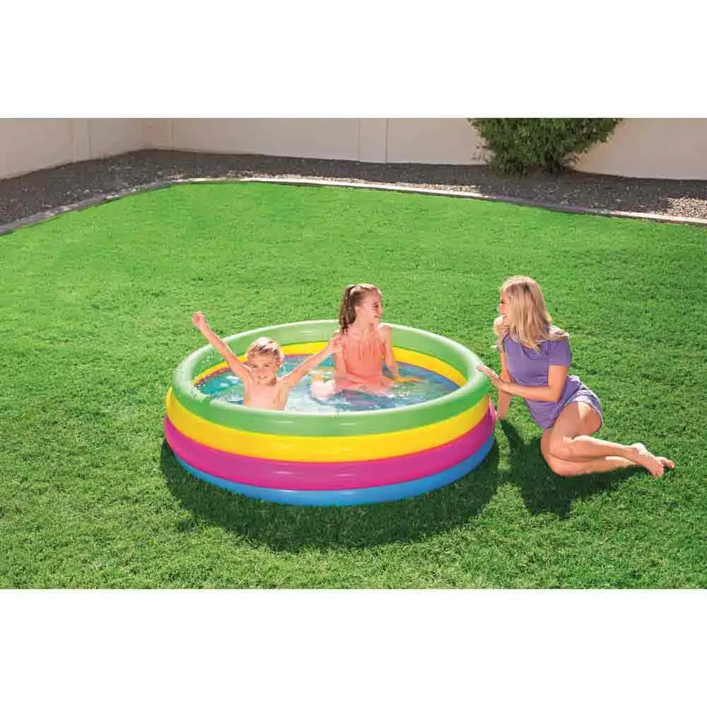 Bestway Ø157x46 Cm Rund Uppblåsbar Pool unisex, Multicolor, 522L Bestway Ø157x46 Cm Rund Uppblåsbar Pool unisex, Multicolor, 522L