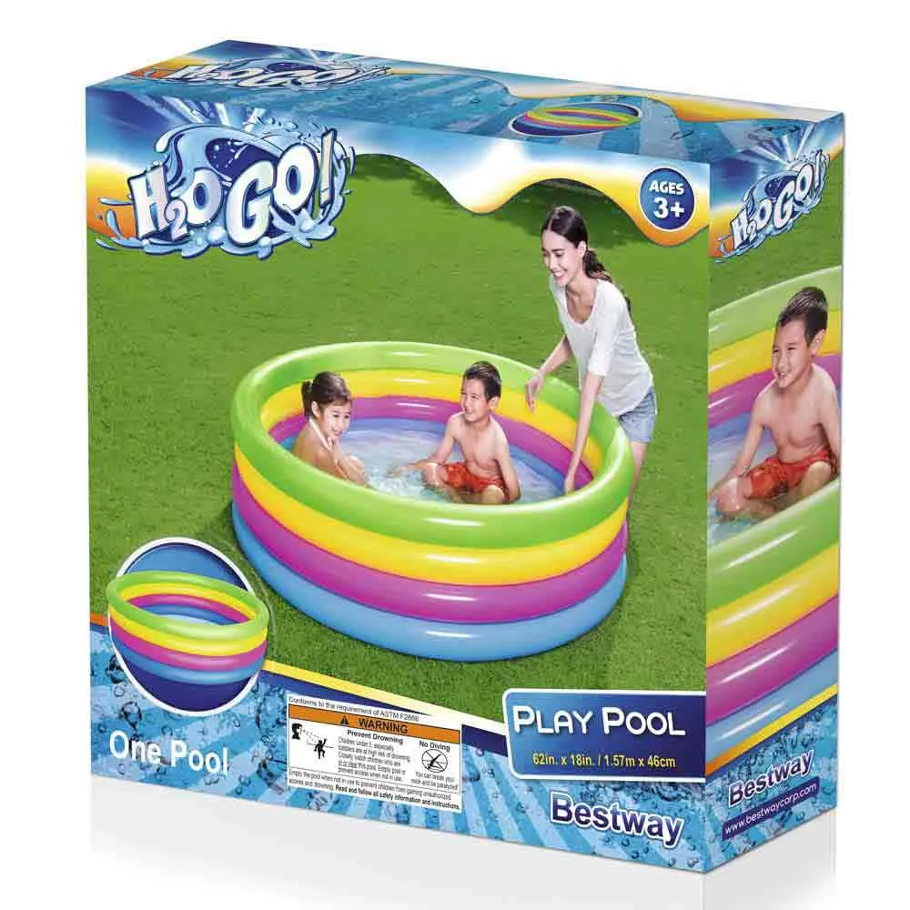 Bestway Ø157x46 Cm Rund Uppblåsbar Pool unisex, Multicolor, 522L Bestway Ø157x46 Cm Rund Uppblåsbar Pool unisex, Multicolor, 522L
