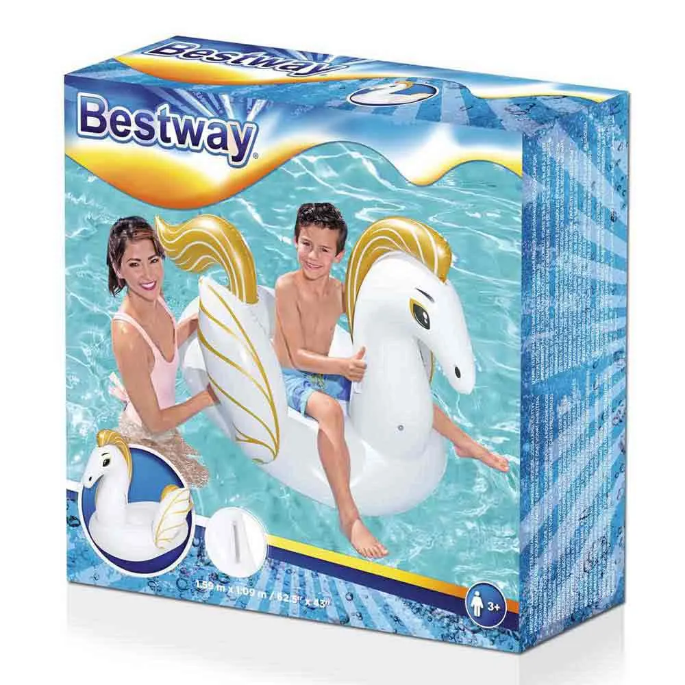 Bestway Pegasus Pool Luftmadrass unisex, White / golden, 159 x 109cm