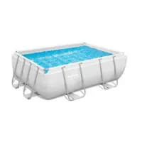 Bestway Power Steel 282x196x84 Cm Stål Rektangulär Ovanmarkspool Med Ram unisex