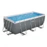 Bestway Power Steel 412x201x122 Cm Stål Rektangulär Ovanmarkspool Med Ram Refurbished unisex, Grey / blue, 8124L