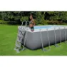 Bestway Power Steel 412x201x122 Cm Stål Rektangulär Ovanmarkspool Med Ram Refurbished unisex, Grey / blue, 8124L
