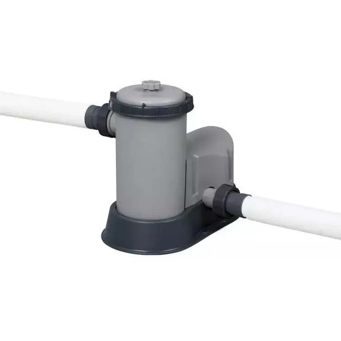 Bestway Power Steel 640x274x132 Cm Stål Rektangulär Ovanmarkspool Med Ram unisex, White / blue, 19281L