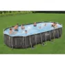 Bestway Power Steel 732x366x122 Cm Stål Ram För Oval Pool Ovan Mark unisex, Grey / blue, 25495L