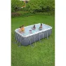 Bestway Power Steel Stone 412x201x122 Cm Stål Rektangulär Ovanmarkspool Med Ram unisex, Grey / blue, 8124L