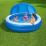 Bestway Rund Uppblåsbar Pool På 54337 Liter Med Parasoll unisex, Blue / white, 241 x 241 x 140cm