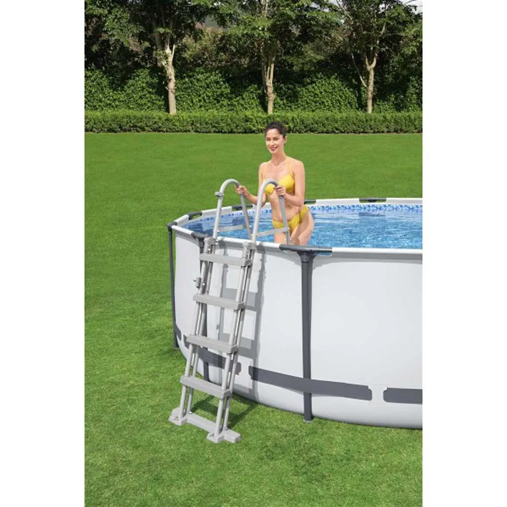 Bestway Säkerhetsstege För Pool Med 4 Steg 122 Cm unisex, Black, One Size Bestway Säkerhetsstege För Pool Med 4 Steg 122 Cm unisex, Black, One Size