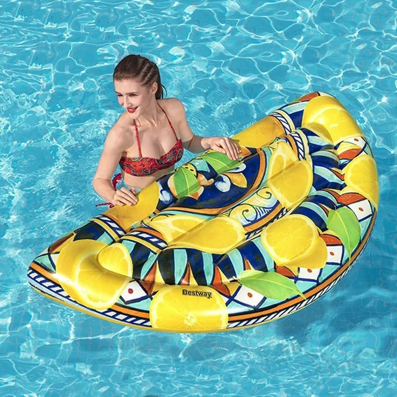 Bestway Sicilia Luftmadrass För Pool unisex, Yellow, 171 x 89cm
